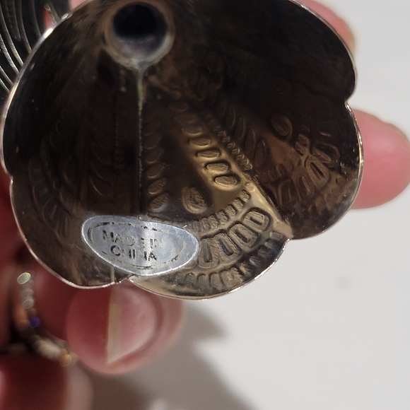 Christmas ornaments silver/ pewter color angels lot of 6 - Picture 4 of 9